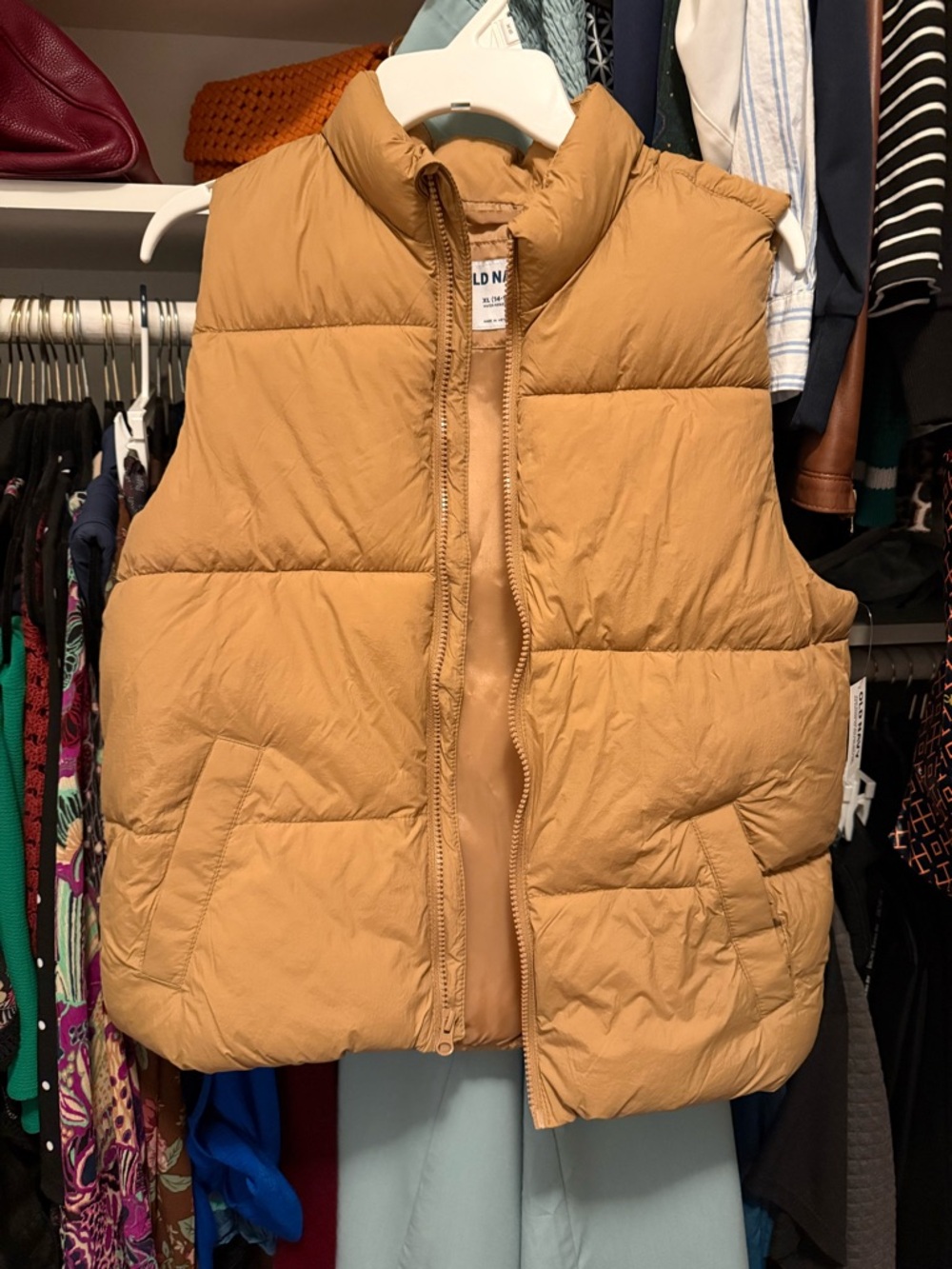 Old Navy Camel/Tan Puffer Vest